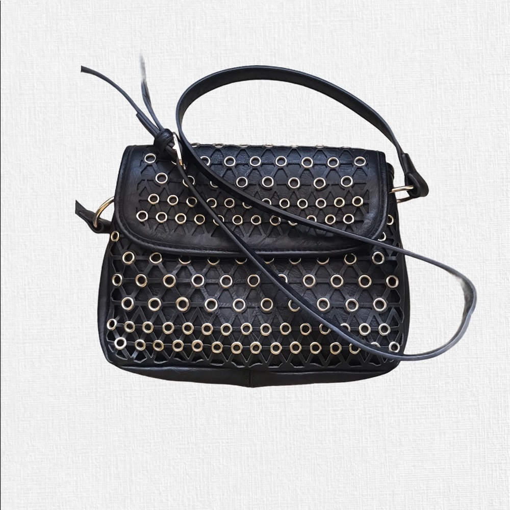 Black crossbody with Gold Detailing